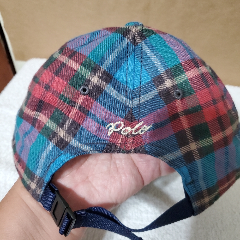 Sold. Polo Ralph Lauren Plaid Twill Madras Varsity "P" Patch Logo hat - Picture 4 of 16